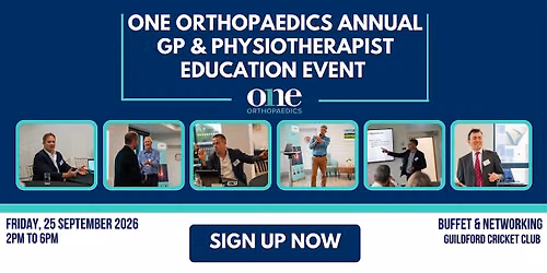 One Orthopaedics Annual GP & Physiotherapist Education Event 2026