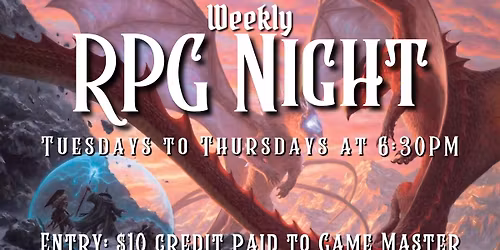 CFG Weekly RPG Night - $10