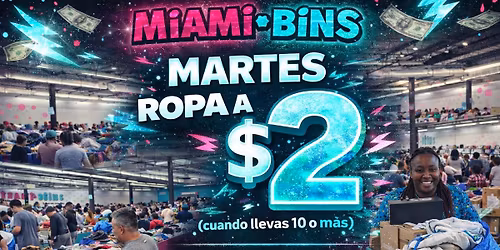 En miami bins paga $2 por Ropa de target