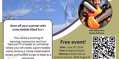 Bubbles make and take  workshop for Early Childhood Educators - Port Alberni