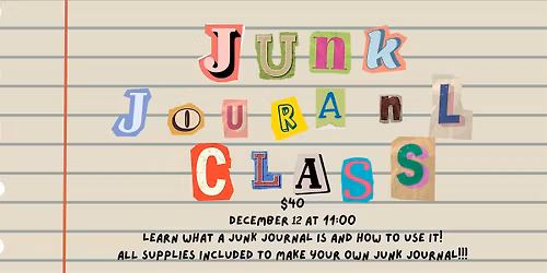 Junk Journal Workshop with FindingKelli