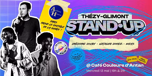 Carton Comedy Club x Acad\u00e9mie de l'Humour @ Caf\u00e9 Couleurs d'Antan (Th\u00e9zy-Glimont)