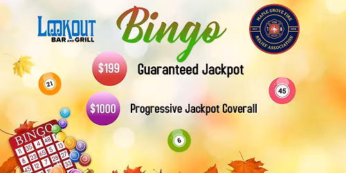 Wednesday Bingo 1pm ~ Guaranteed $199 Jackpot!
