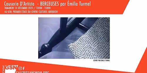 Causerie D'artiste - BERCEUSES par \u00c9milie Turmel