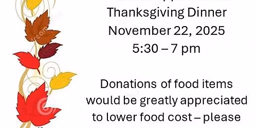 Member Appreciation Thanksgiving Dinner