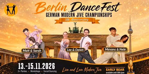 Berlin DanceFest weekender & German Modern Jive Championships (5th anniversary)