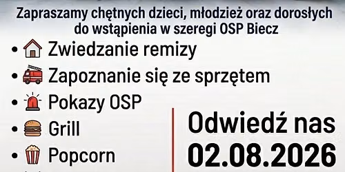 🚒 Dzień Otwartej Remizy 🚒 — Ul. Kazimierza Wielkiego 15, Biecz