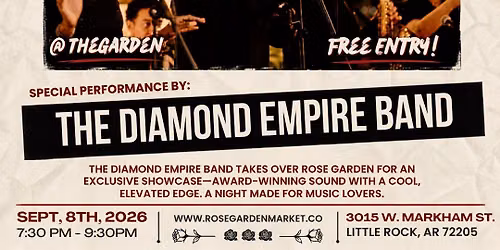 \ud83c\udf39LOVE NOTES: The Diamond Empire Band Showcase\u2728\ud83c\udfb6 FREE SHOW | Sep. 8th, 2026 | 7PM-9PM\ud83c\udf39 