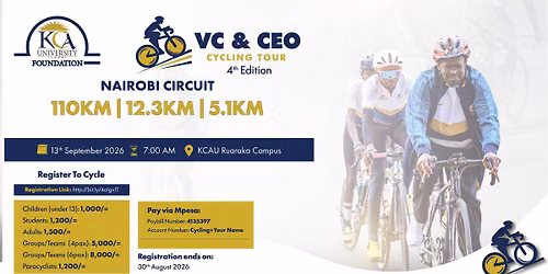 KCA University, VC & CEO Cycling Tour \u2013 4th Edition, Nairobi Circuit