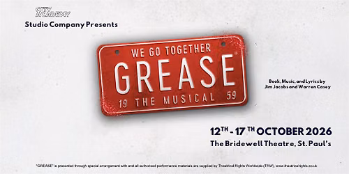Musical Theatre Studio Company | Grease| 15th October