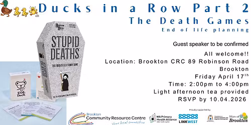 Ducks in a row: Part 2 The Death games