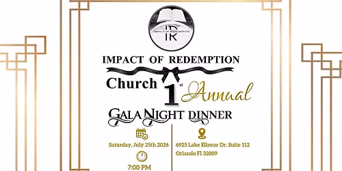 Church 1st annual gala dinner
