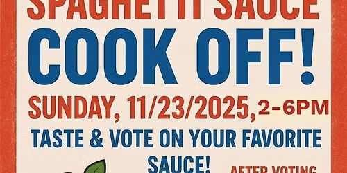Spaghetti Sauce Cook Off!