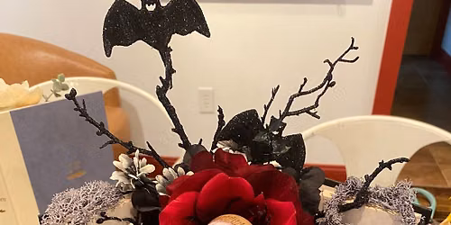 Halloween\/Fall Bookvase workshop and Cat Lady Cafe Bookclub 