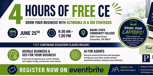 4 FREE CE Hours: AI for Agents + Google Business & SEO