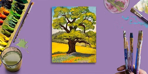 Paint & Sip at Barrel Proof: California Oak Tree