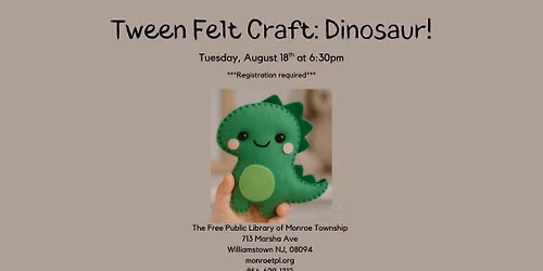 Tween Felt Craft: Dinosaur!