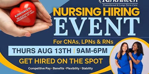Nursing Job Fair \u2013 Walk In & Get Hired Same Day | Kirkhaven