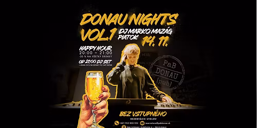 DONAU NIGHTS: DJ Marko Maz\u00e1g 14.11. o 21:00