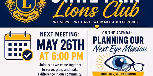 State Fair Lions Club Meeting