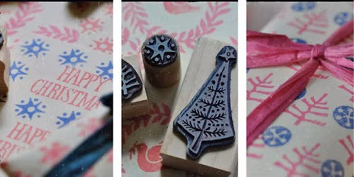 Block Printing Xmas Wrapping and Tags 