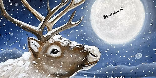 Reindeer Dreams Canvas Paint and Sip