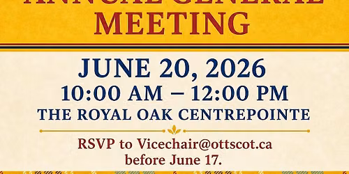 Scottish Society of Ottawa AGM