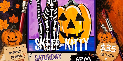 Skele-kitty Paint and Sip Party!