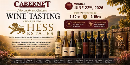 Hess Estates Wine Tasting Experience