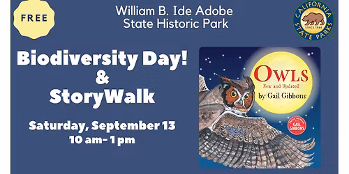 Celebrate Biodiversity Day at William B. Ide Adobe SHP (FREE)