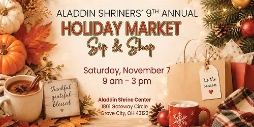 Aladdin Shriners Holiday Market Sip & Shop VENDOR 2026