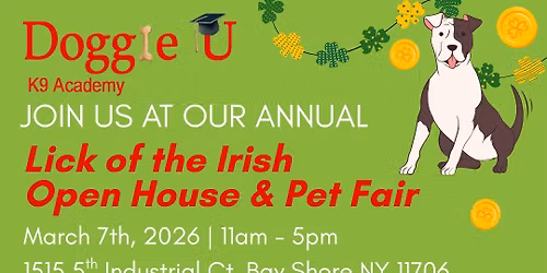 Doggie U "Lick of the Irish Open House & Pet Fair"