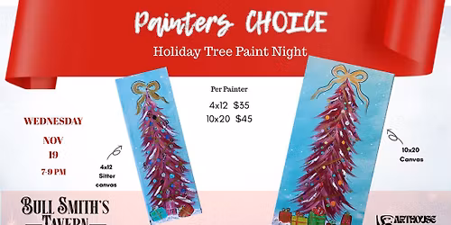 Painter's Choice Holiday Tree Paint Night