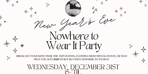NYE Nowhere to Wear it Party at Brunswick Beer Xchange!