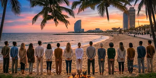 One Mind One Heart meditation meet up in Barcelona Barceloneta