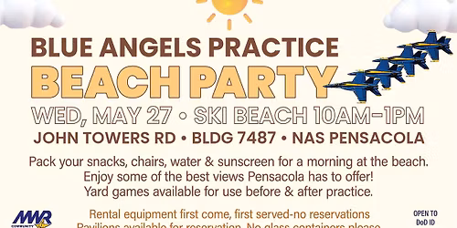 Blue Angels Practice Beach Party 