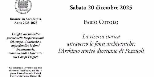 La ricerca storica attraverso le fonti archivistiche: l'Archivio Storico diocesano di Pozzuoli