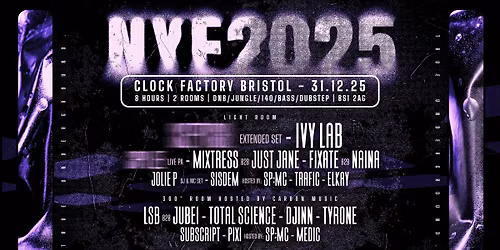 Clock Factory Bristol NYE \u2022 TRUE UNDERGROUND