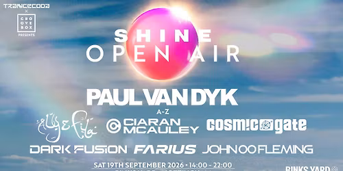 PAUL VAN DYK Open Air | Trancecoda X Groovebox X Shine at Binks