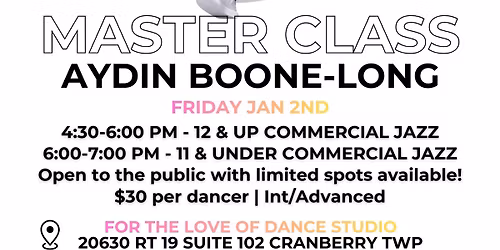 Master Class with Aydin Boone-Long