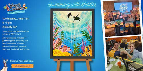 Paint and Sip at Laudy Bar \u2013 Swimming with Turtles