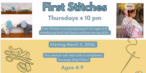 First Stitches: The Sausage Pillow (Registration Required)