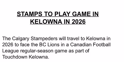 Calgary Stampeders vs. BC Lions