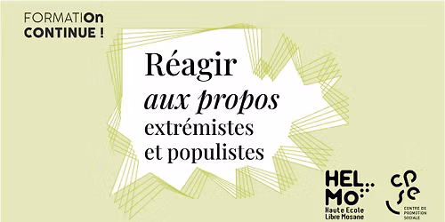 FormatiOn Continue:Reagir aux propos extremistes et populistes