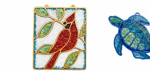 Epoxy Resin & Crushed Glass Suncatcher \u2013 February 8