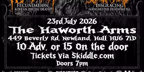 IMMORTAL SUFFERING The Haworth Arms Hull 23rd July  