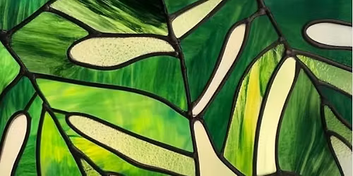 Monstera Leaf Stained Glass Art