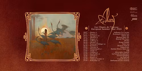 Alcest + support: V\u00e6gtl\u00f8s + Hudsult \/\/ Skr\u00e5en