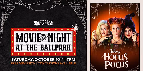 FREE Community Movie Night at Rockabillys Stadium - HOCUS POCUS