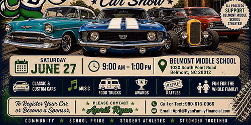Wildcat Wheels  Belmont Middle School Athletics Car Show